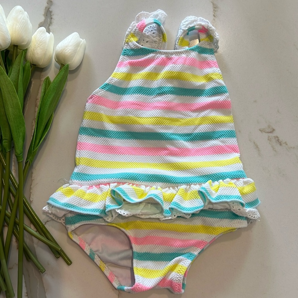 Sunuva neon swimsuit SPF, Size 6-12 months